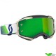 Scott Fury Crossbril - Blauw / Groen / Groen Chrome Lens