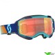 Scott Fury Crossbril - Royal Blauw / Oranje / Oranje Chrome Lens