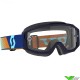 Scott Split OTG Motocross Goggles - Royal Blue / Orange / Clear Lens