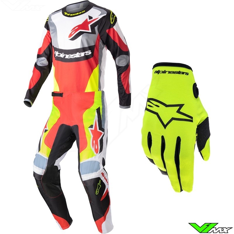  Alpinestars Fluid Lurv Light Blue/Black Moto Gear Set