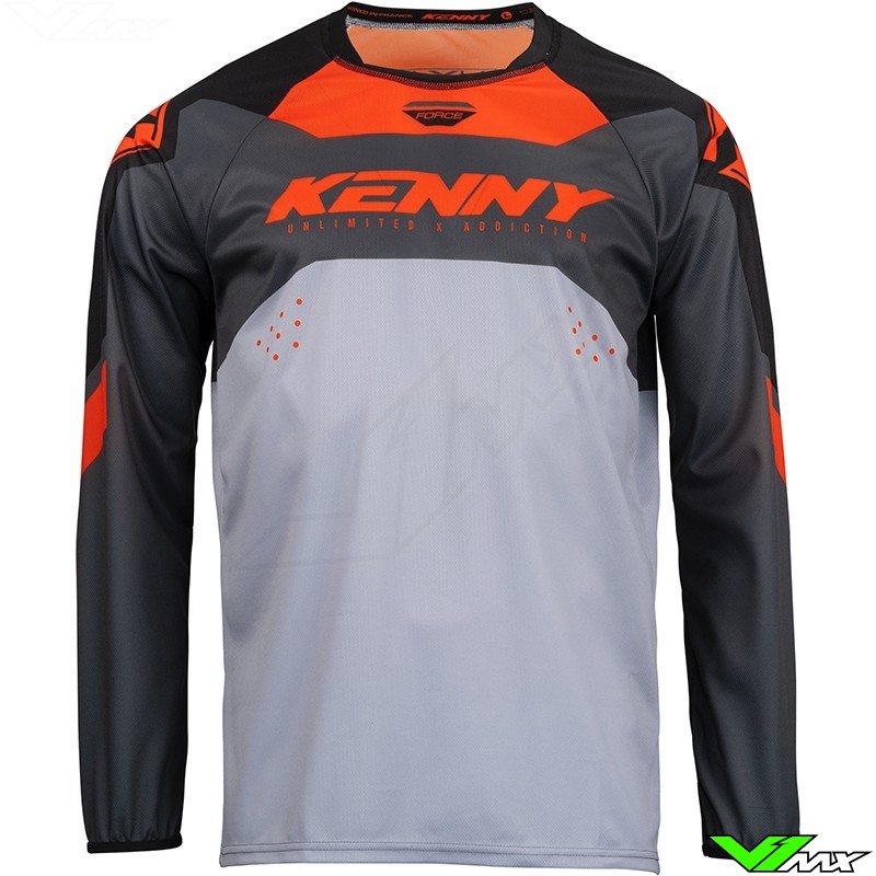 Kenny Track Force 2023 Cross shirt - Oranje / Grijs