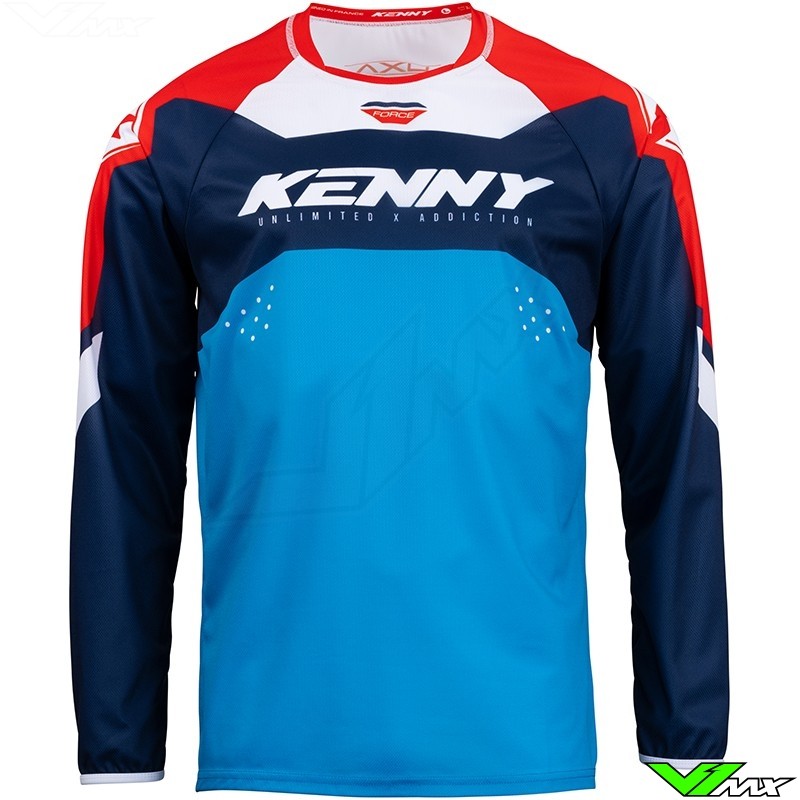 Kenny Track Force 2023 Motocross Gear Combo - Red / Blue