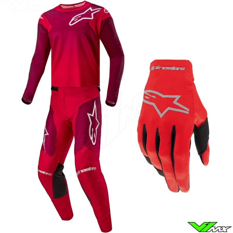 Alpinestars Racer Hoen 2024 Crosspak - Mars Rood / Burgundy (32/L/XL)