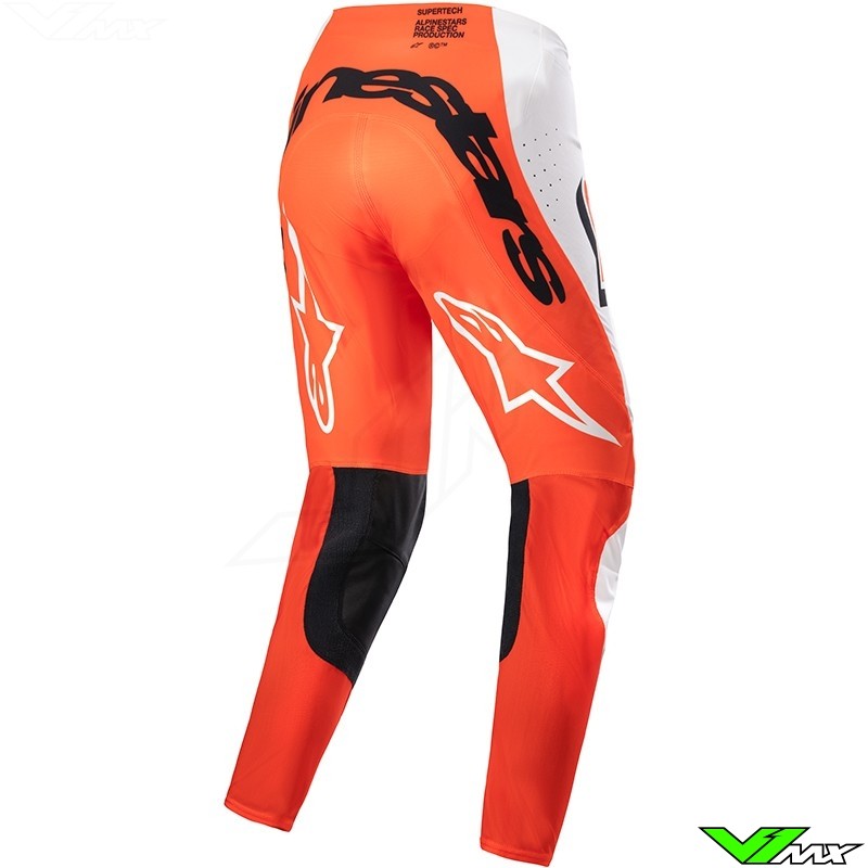 Alpinestars Supertech Ward 2024 Motocross Pants White / Hot Orange
