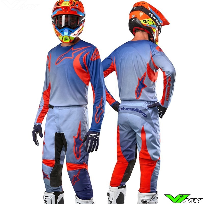  Alpinestars Fluid Lurv Light Blue/Black Moto Gear Set