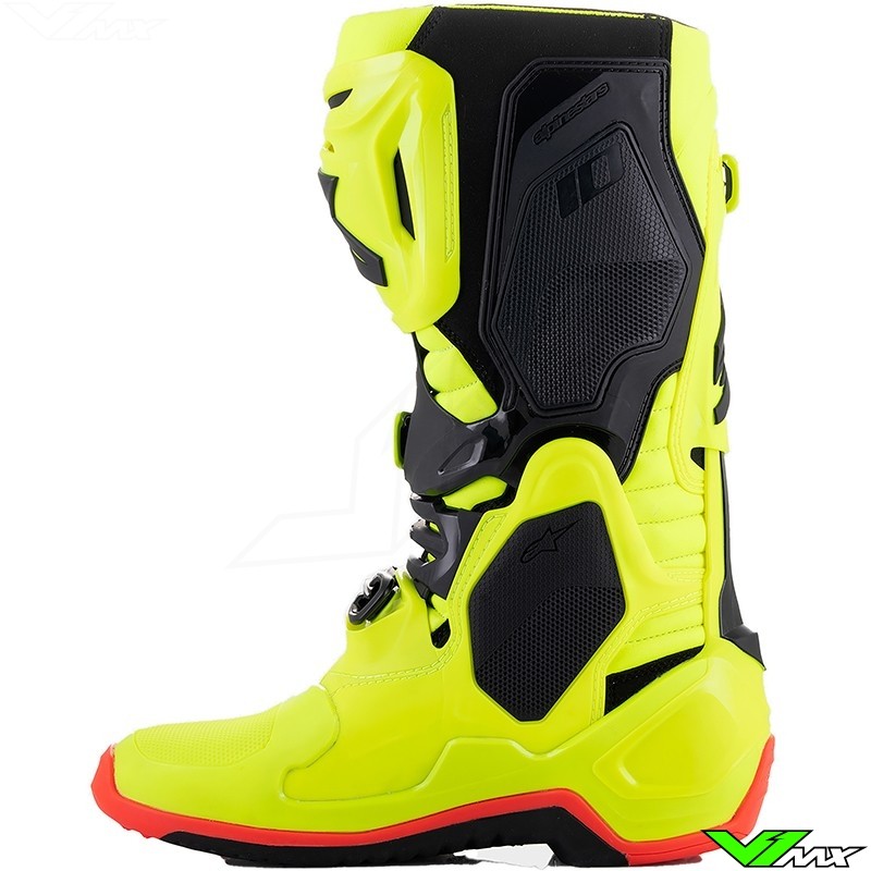 Alpinestars Tech 10 Motocross Boots Fluo Yellow Fluo Red