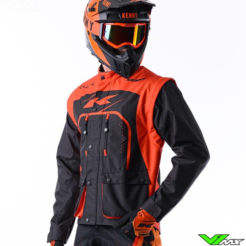 Kenny Track 2024 Enduro Jacket Black Orange