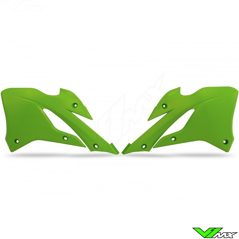 UFO Radiator Shrouds Green - Kawasaki KX85