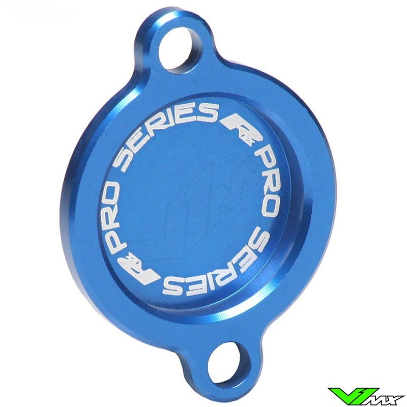 RFX Pro Oil Filter Cover Blue - Husqvarna FC250 FC350 FC450 FE250 FE350 FE450