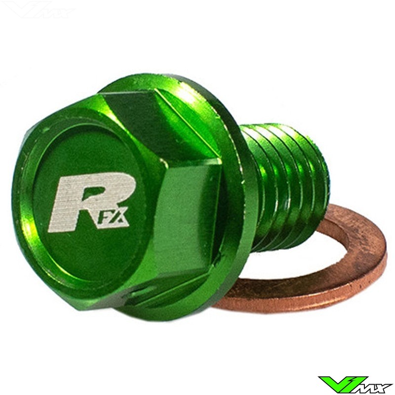 RFX Magnetische Olie Aftapplug Groen - Kawasaki KXF250 KXF450