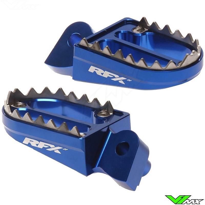 RFX Pro Voetsteunen Haaientanden Blauw - Yamaha WR250F WR450F YZ65 YZ85 YZ125 YZ250 YZF250 YZF250X YZF426 YZF450 YZF450X