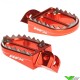 RFX Pro Footpegs Shark Teeth Orange - KTM