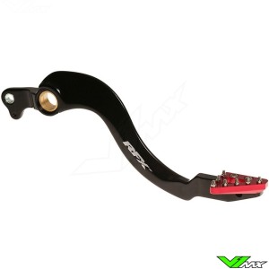 RFX Pro Brake Pedal Solid Tip Black / Red - Honda CRF250R CRF250RX CRF450R CRF450RX