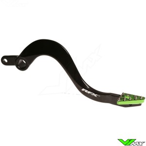 RFX Pro Brake Pedal Solid Tip Black / Green - Kawasaki KXF250