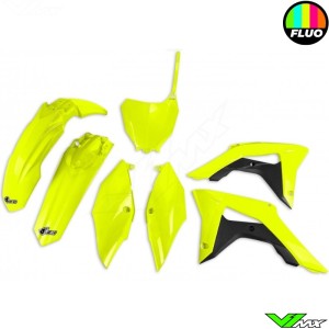 UFO Plastic Kit Fluo Yellow - Honda CRF250R CRF450R