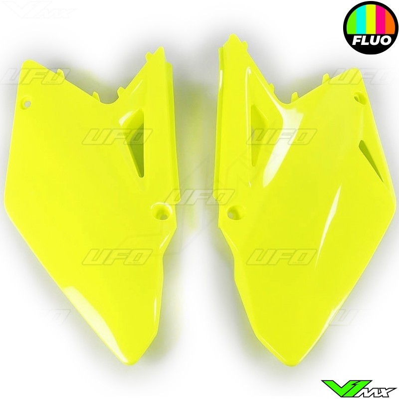 UFO Side Number Plate Fluo Yellow - Suzuki RMZ450