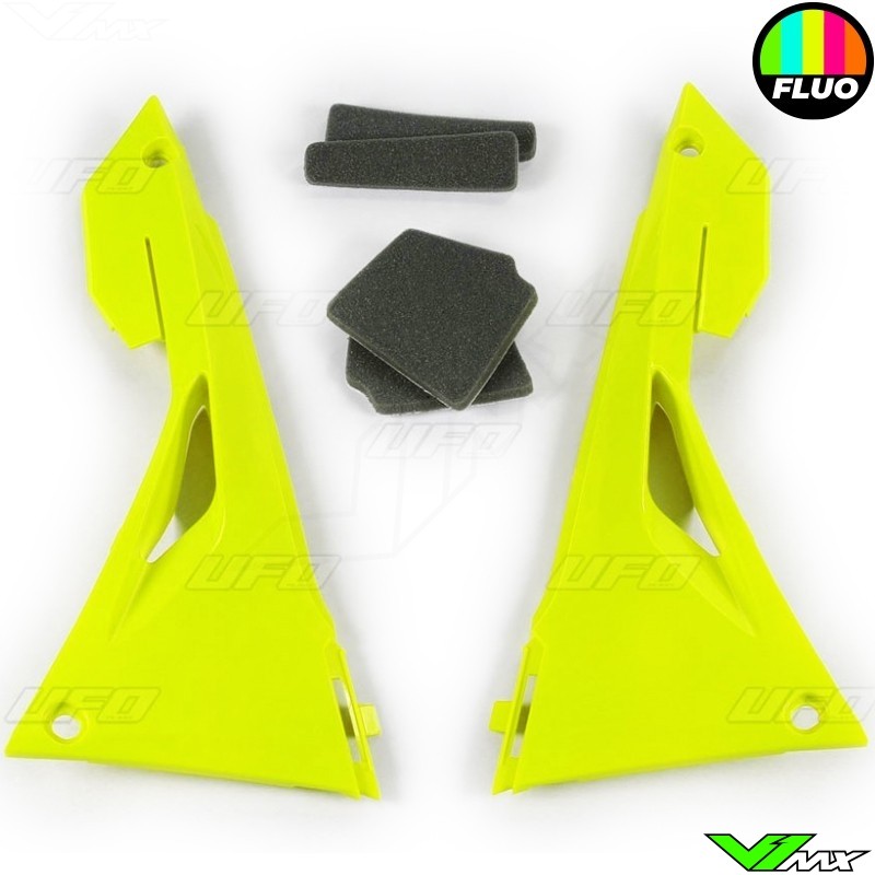 UFO Luchtfilterbakdeksel Fluo Geel - Honda CRF250R CRF250RX CRF450R CRF450RX