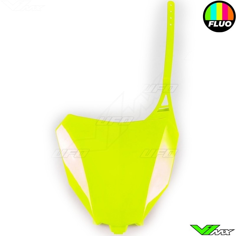 UFO Voornummerplaat Fluo Geel - Honda CRF250R CRF250RX CRF450R CRF450RX