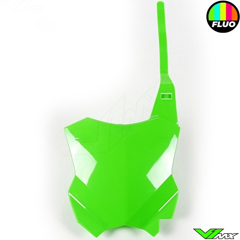 UFO Front Number Plate Fluo Green - Kawasaki KXF250 KXF450