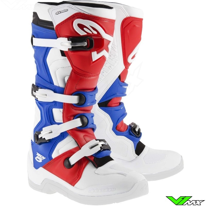 Alpinestars Tech 5 Crosslaarzen - Blauw / Wit / Rood (38/48)