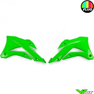 UFO Radiator Shrouds Neon Green - Kawasaki KX85