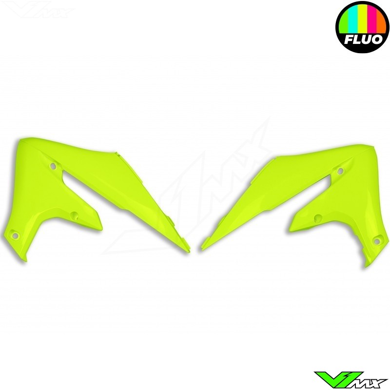 UFO Radiator Shrouds Neon Yellow - Yamaha WR250F WR450F YZF250 YZF450