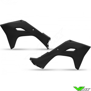 UFO Radiator Shrouds Black - Kawasaki KXF450