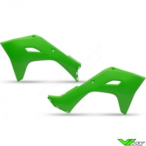 UFO Radiator Shrouds Green - Kawasaki KXF450