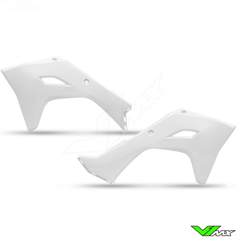 UFO Radiator Shrouds White - Kawasaki KXF450