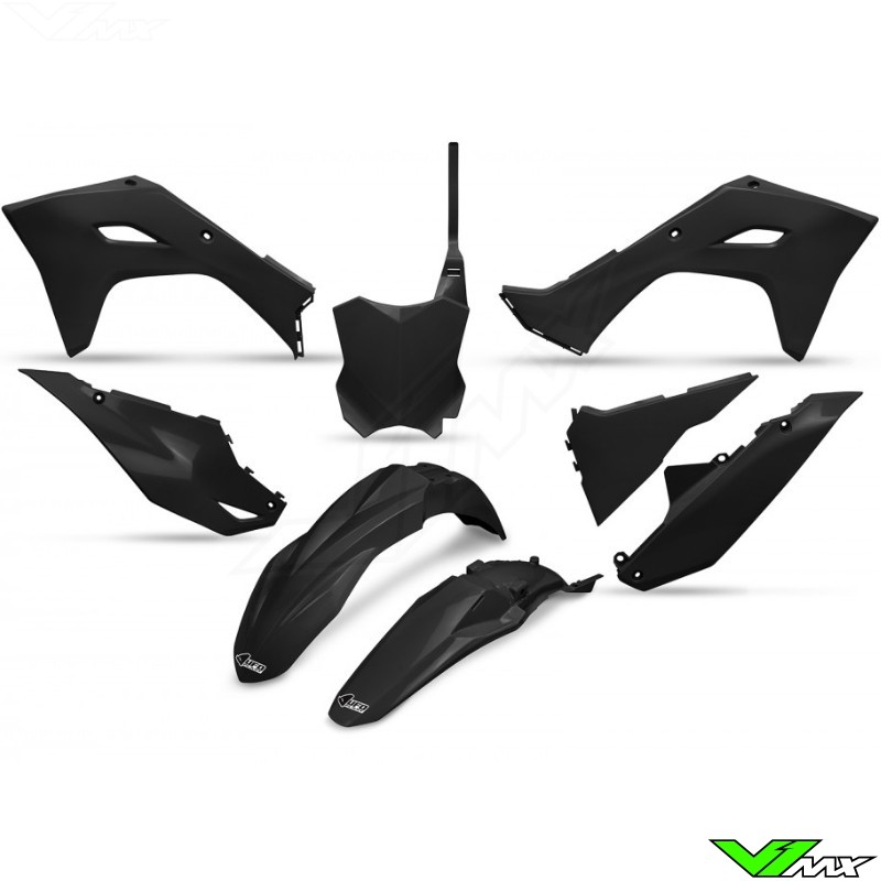 UFO Plastic Kit Black - Kawasaki KXF450