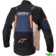 Alpinestars Halo Drystar Adventure Motorcycle Jacket - Dark Blue / Dark Khaki / Orange