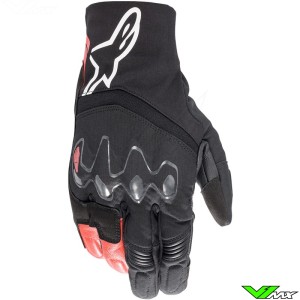 Alpinestars Hyde XT Drystar XF Adventure Motorcycle Gloves - Black / Bright Red