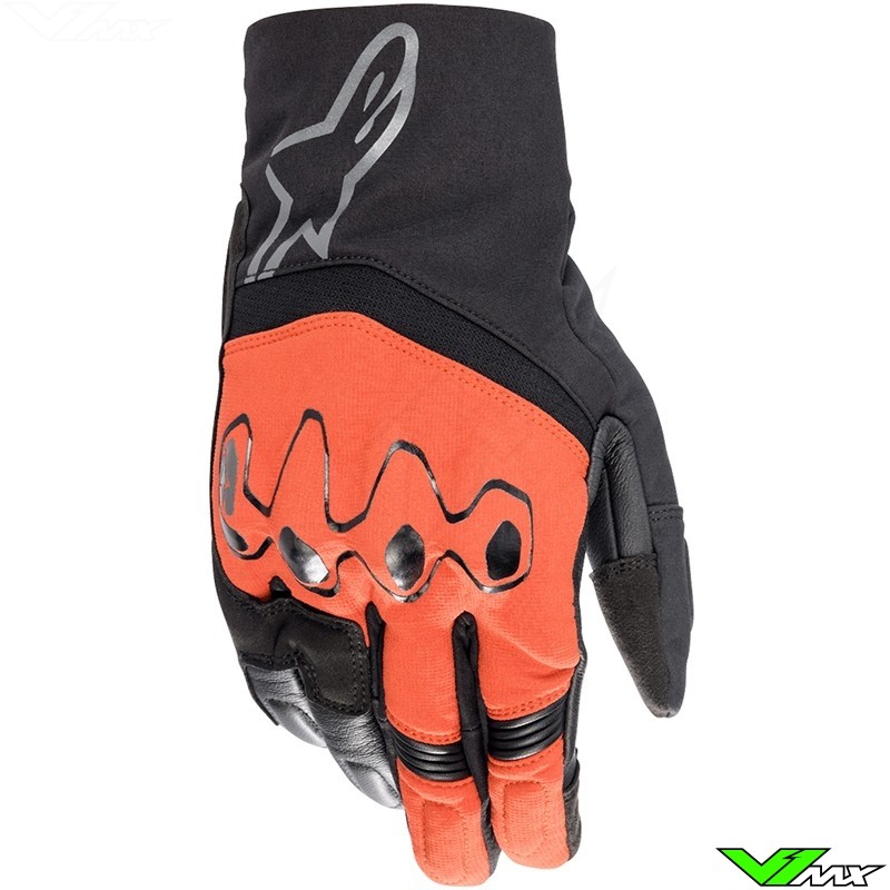 Alpinestars Hyde XT Drystar XF Adventure Motorcycle Gloves - Fire Red / Black