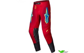 Alpinestars Supertech Maker 2025 Crossbroek - Fel Rood / Fluo Geel