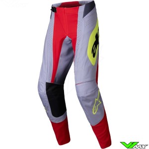 Alpinestars Techstar Melt 2025 Motocross Pants - Bright Red / Grey