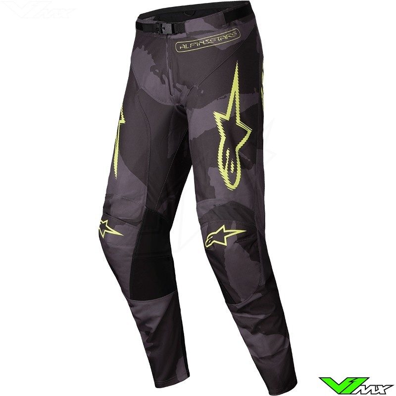 Alpinestars Racer Hollow 2025 Crossbroek - Donker Camo / Fluo Geel