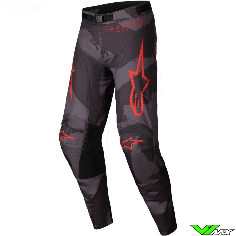 Alpinestars Racer Hollow 2025 Crossbroek - Grijs Camo / Fluo Oranje