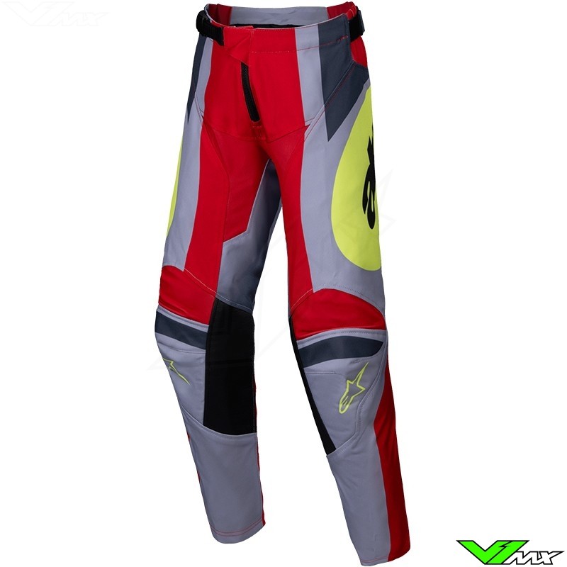 Alpinestars Racer Melt 2025 Kinder Crossbroek - Fel Rood / Grijs