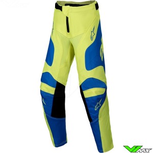 Alpinestars Racer Veil 2025 Youth Motocross Pants - Fluo Yellow / Blue