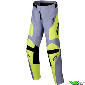 Alpinestars Racer Veil 2025 Youth Motocross Pants - Grey / Fluo Yellow