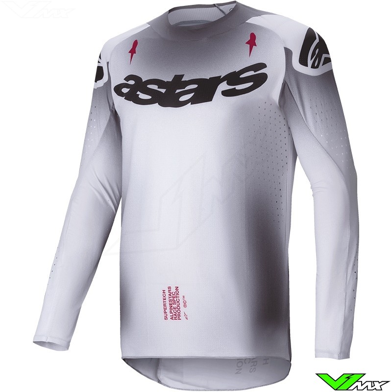 Alpinestars Supertech Maker 2025 Motocross Jersey - Black / Silver