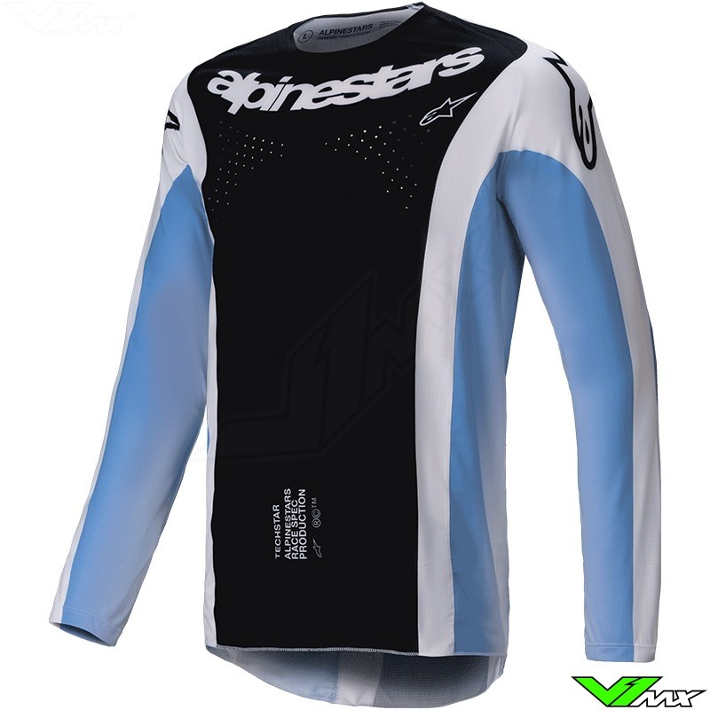 Alpinestars Techstar Melt 2025 Cross shirt - Zwart / Blauw