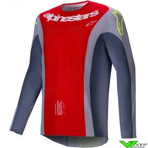 Alpinestars Techstar Melt 2025 Cross shirt - Fel Rood / Grijs