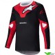 Alpinestars Racer Veil 2025 Cross shirt - Zwart / Fel Rood