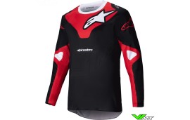 Alpinestars Racer Veil 2025 Cross shirt - Zwart / Fel Rood