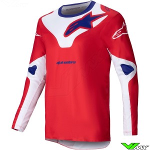 Alpinestars Racer Veil 2025 Motocross Jersey - Bright Red / White