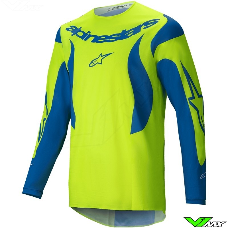 Alpinestars Fluid Haul 2025 Motocross Jersey - Fluo Yellow / Blue