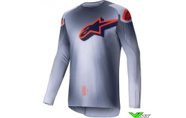 Alpinestars Supertech Lipan 2025 Cross shirt - Grijs / Fluo Oranje