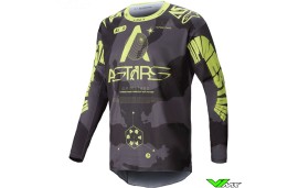 Alpinestars Racer Hollow 2025 Cross shirt - Donker Camo / Fluo Geel