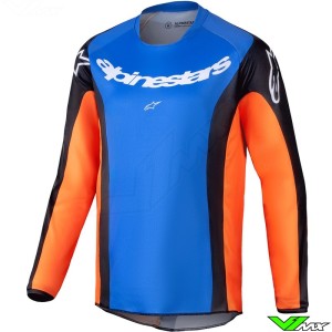 Alpinestars Racer Melt 2025 Youth Motocross Jersey - Orange / Blue